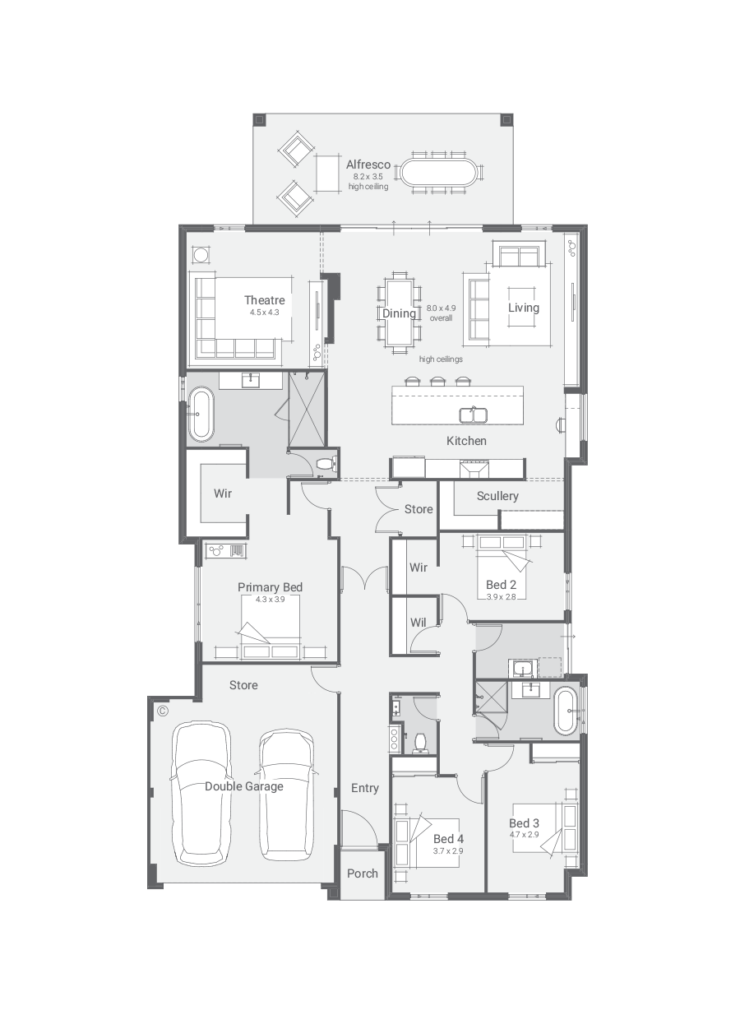 Idaho ground floor plan