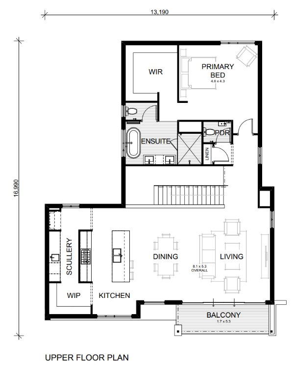 Ellwood first floor plan