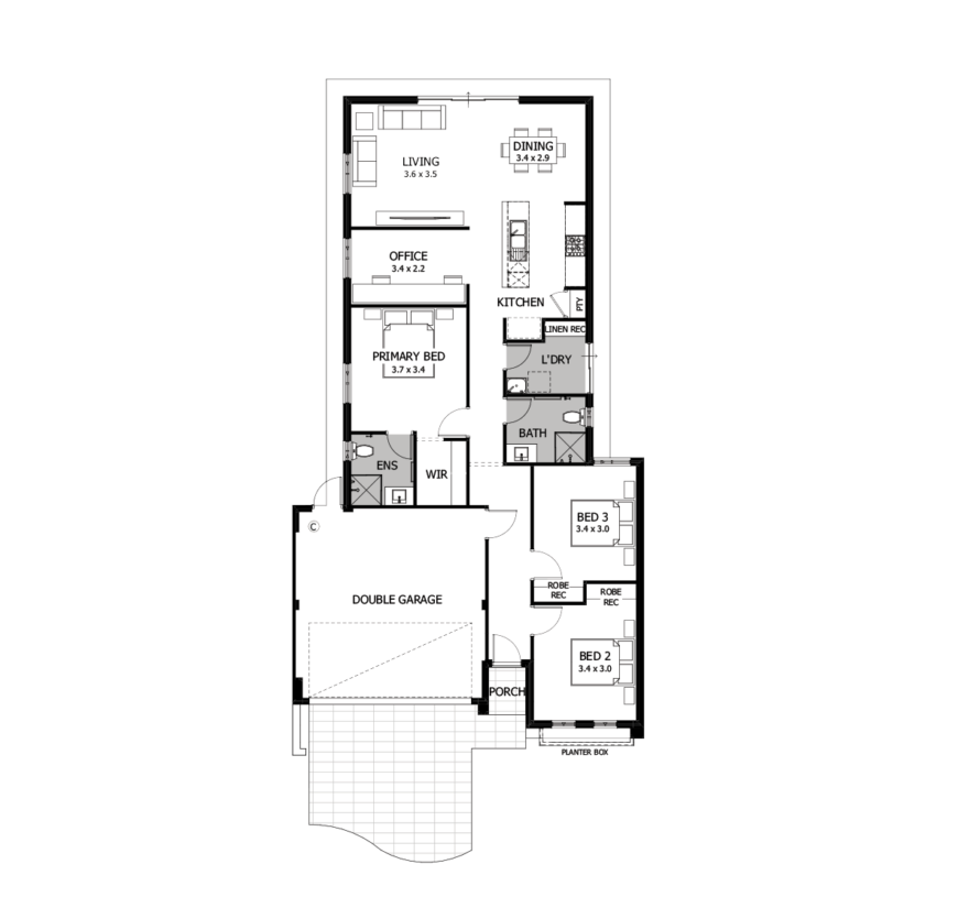 Finley ground floor plan