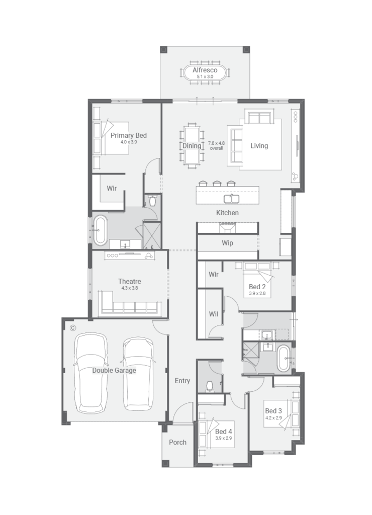 Waratah ground floor plan