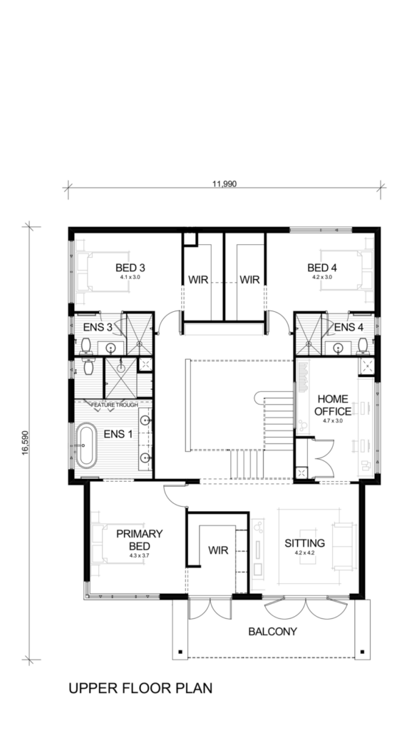 Woodlands II first floor plan