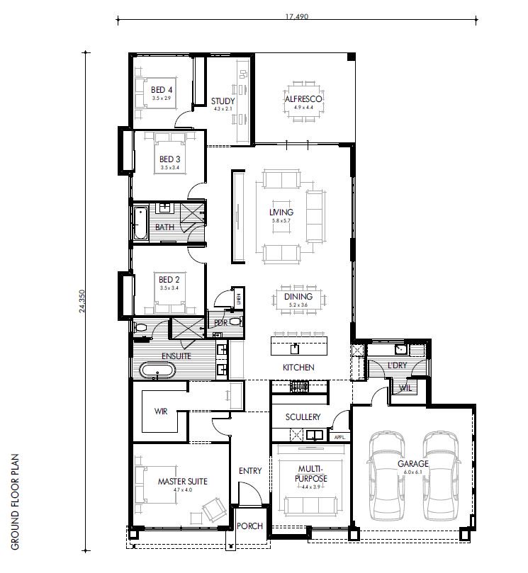 Floreat ground floor plan