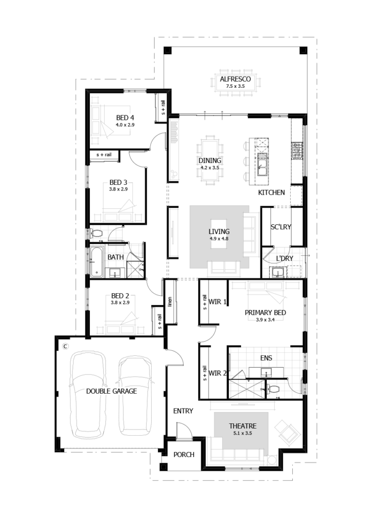 Jurien 250 ground floor plan