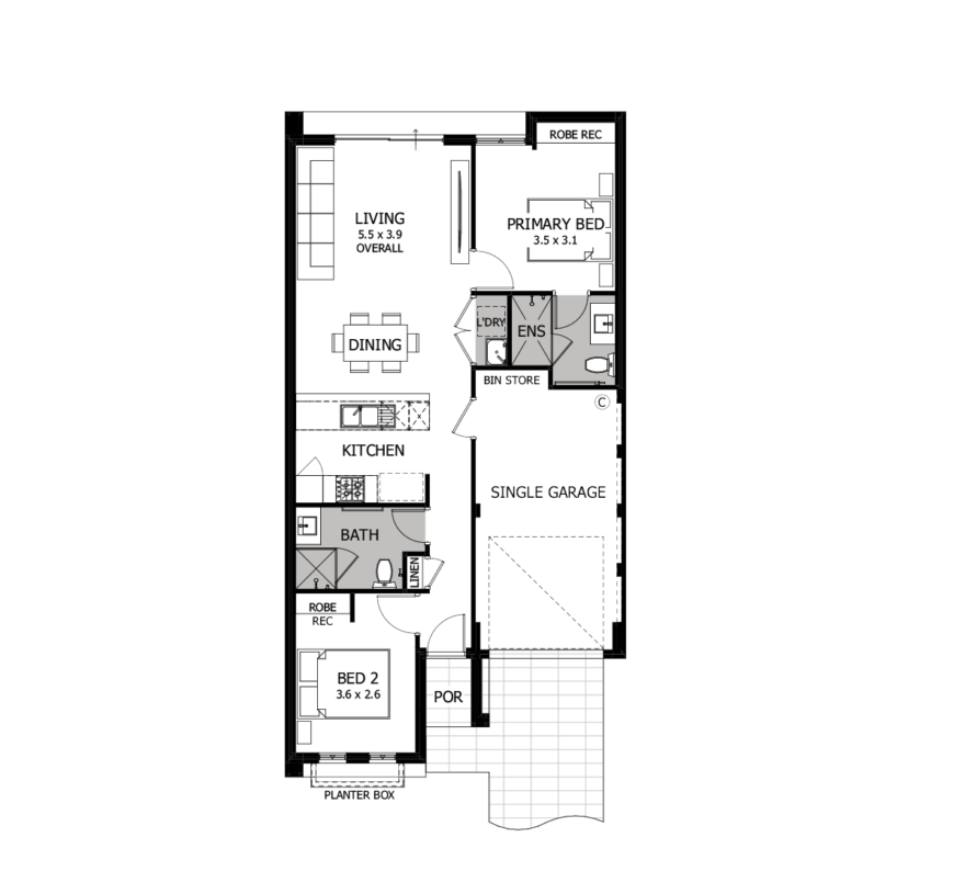 Turner ground floor plan